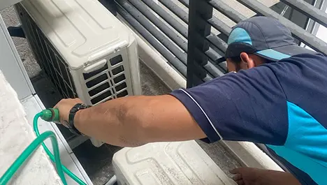 Maintenance team cleaning